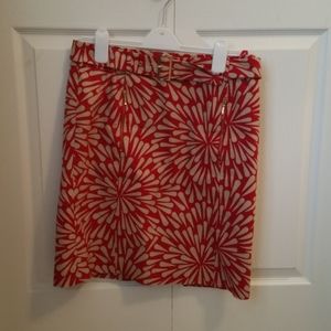 Talbots lined skirt with belt